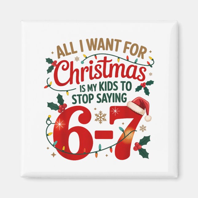 Imán Lo Que Quiero Para Navidad Es Que Mis Hijos Dejen  (Frente)