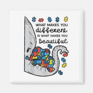 Imán Lo que te hace diferente y hermoso autismo elefant