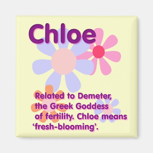 Imán Lo que tu nombre significa: Chloe (Frente)