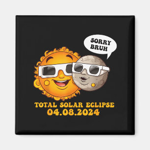 Imán Lo siento hermano ilustración del eclipse solar to
