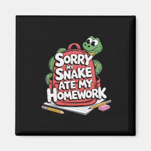 Imán Lo siento, mi serpiente se comió mi tarea de vuelt