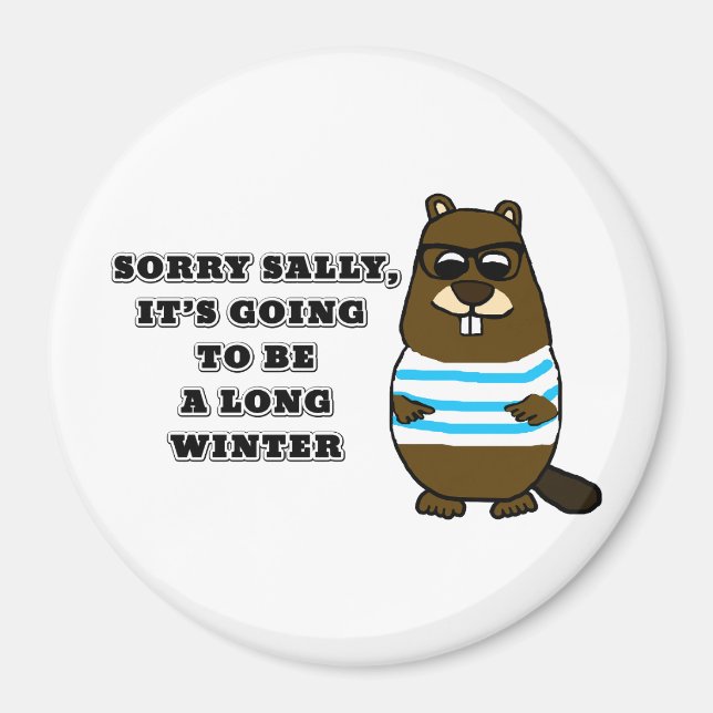 Imán Lo siento Sally, invierno largo (Frente)