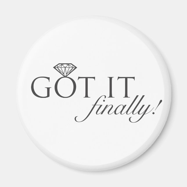 Imán Lo tengo - Finalmente el anillo de diamantes (Frente)