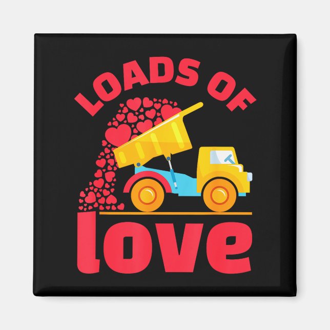 Imán Loads Of Love Truck Hearts Valentines Day Kids Tod (Frente)