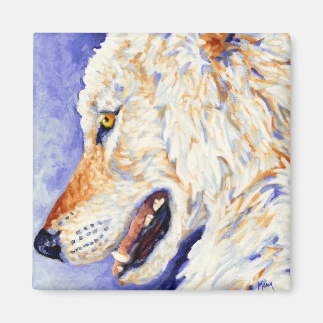 Imán Lobo blanco (Frente)