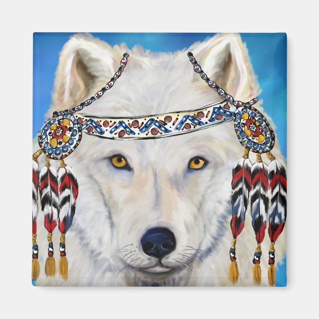 Imán Lobo Blanco (Frente)