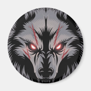 Imán Lobo con ojos rojos brillantes