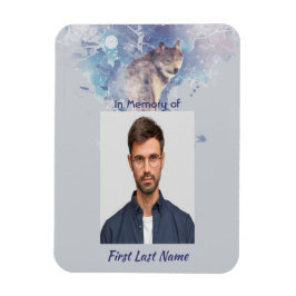 Imán Lobo conmemorativo de Pocket Keepsake retrocede