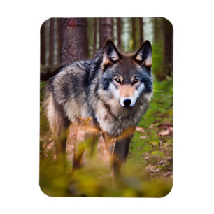 Imán Lobo en el bosque