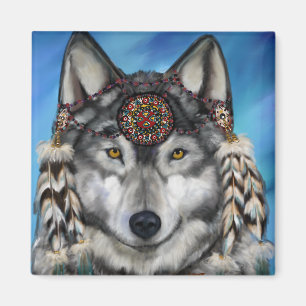 Imán Lobo Gris