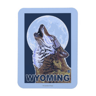 Imán Lobo gris HowlingWyoming