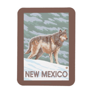 Imán Lobo gris StandingNew México