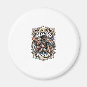 Imán Lobo Patriota Patriótico Horror Monstruo Patriota