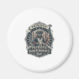 Imán Lobo Patriota Patriótico Horror Monstruo Patriota 