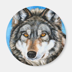 Imán Lobo pintado