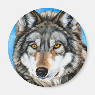 Imán Lobo pintado