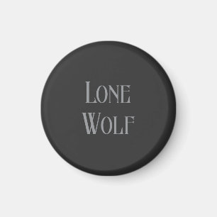 Imán Lobo Solitario Masculino Sigma Minimalista Moderna