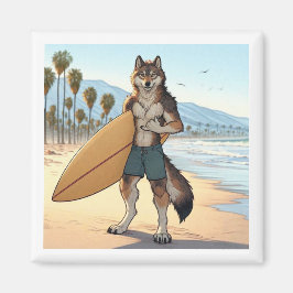 Imán Lobo surfista  
