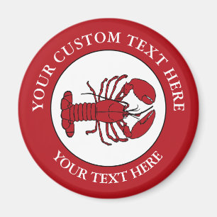 Imán Lobster Custom Text Logo Icon