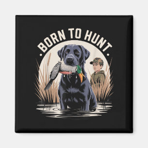 Imán Local Boy Black Lab Marsh Scene Sunset Vintage Cou