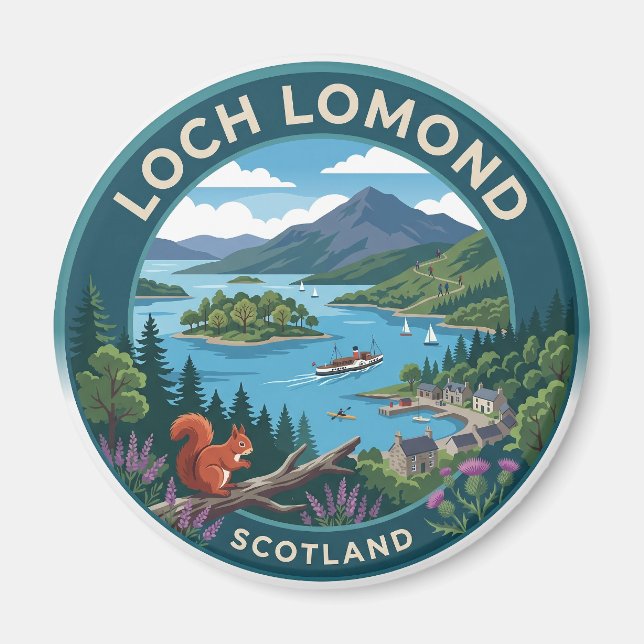 Imán Loch Lomond Escocia (Frente)
