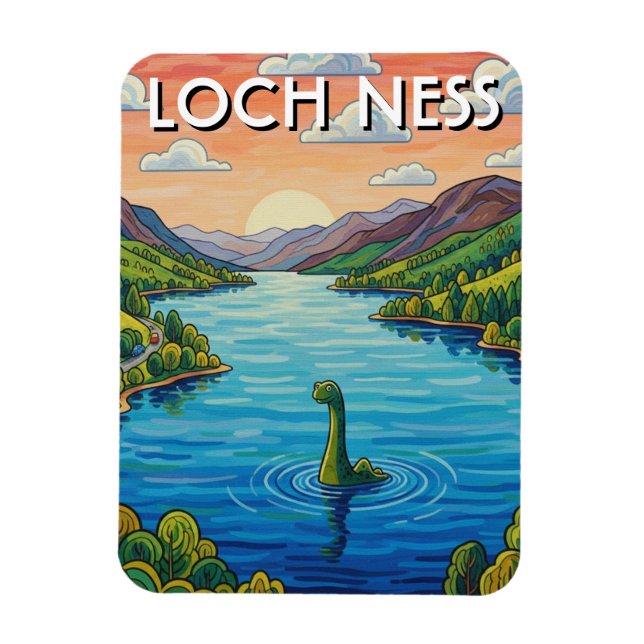 Imán Loch Ness Nessie Viajes (Vertical)