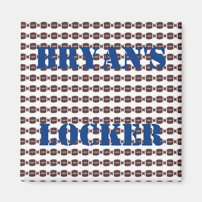 Imán Locker de fútbol personalizado (Frente)