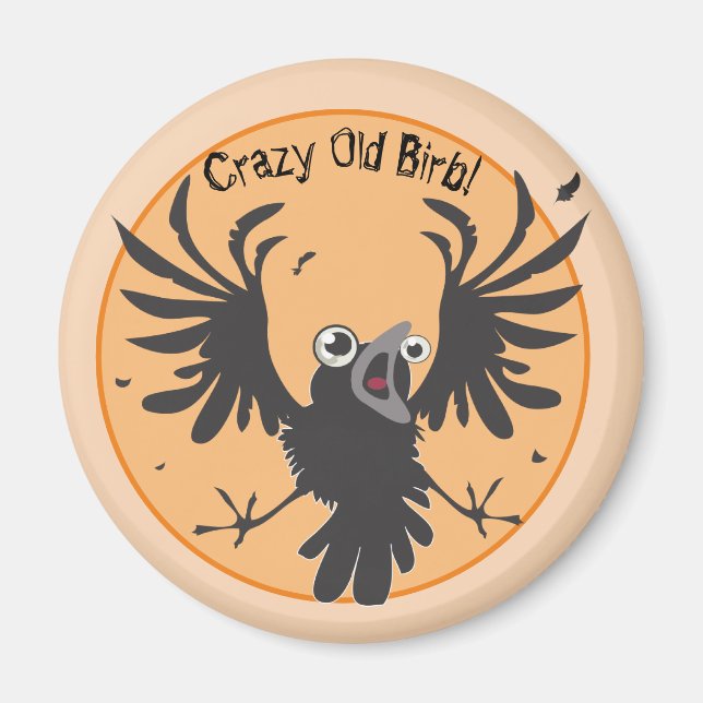 Imán Loco Birb Raven (Frente)