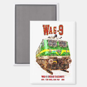 Imán Locomotora WAG-9. Ferrocarril de la India