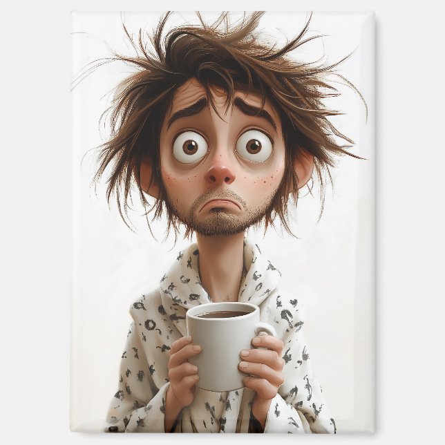 Imán Locura de la mañana: El café primero, las pregunta (Anverso)