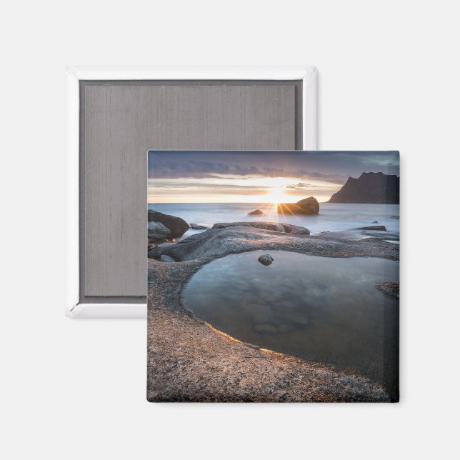 Imán Lofoten Midnight Sun (Anverso/Reverso)