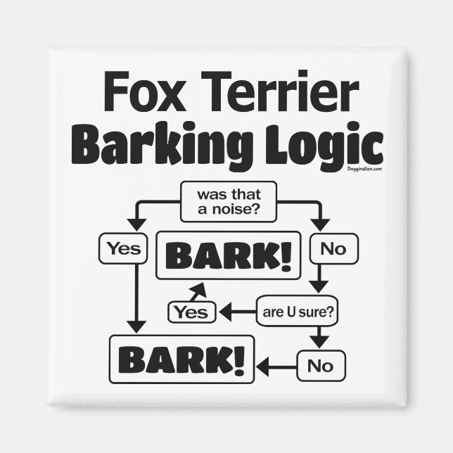 Imán Lógica de barrido de Fox Terrier (Frente)
