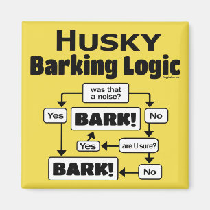 Imán Lógica de ladrido Husky