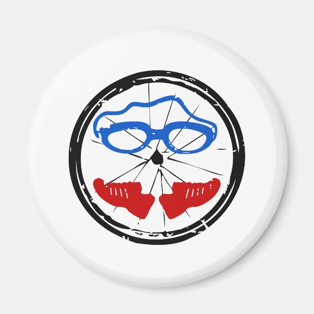 Imán Logo artístico fresco de Triathlon (Frente)