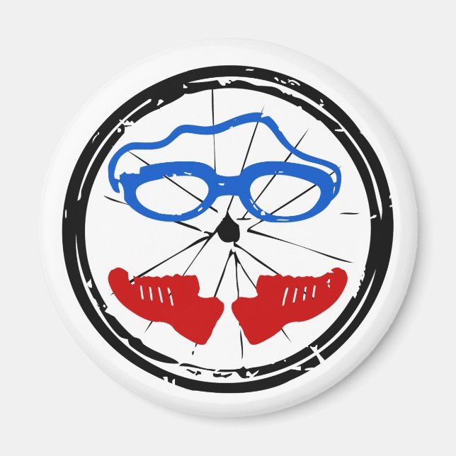 Imán Logo artístico fresco de Triathlon (Frente)