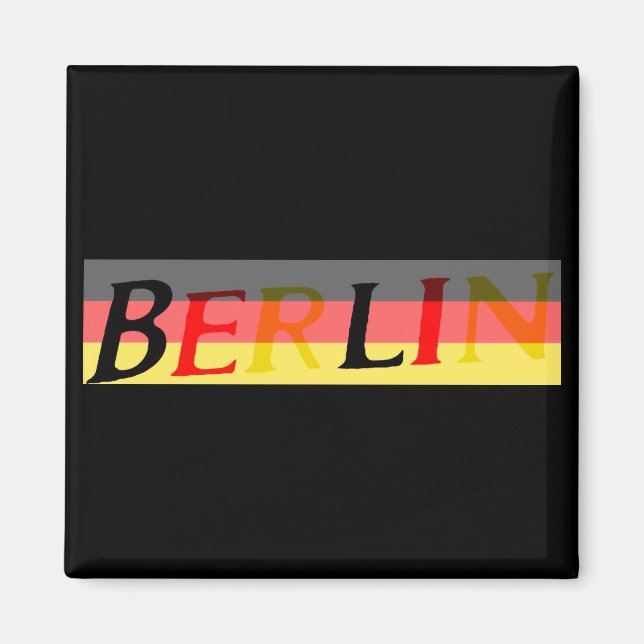 Imán Logo de Berlín con bandera alemana (Frente)