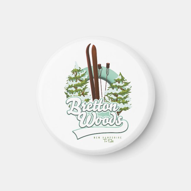 Imán Logo de Bretton Woods New Hampshire (Frente)