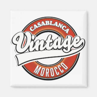 Imán Logo de Casablanca Marruecos Vintage
