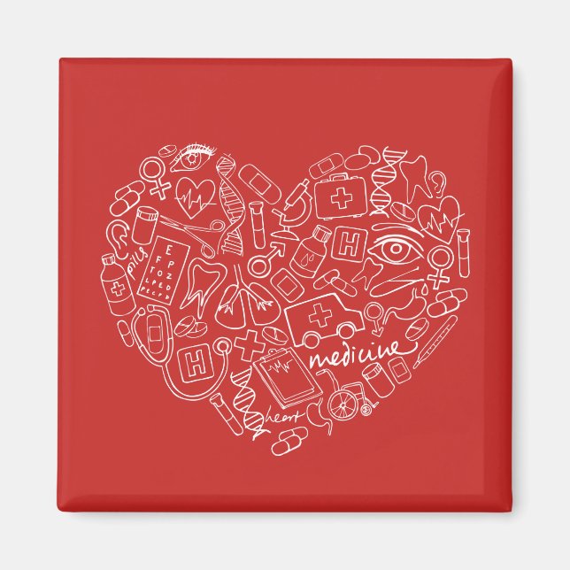 Imán Logo de Doodle Medial dibujado a mano (Frente)