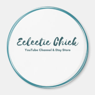 Imán Logo de Ecléctic Chick en YouTube y Etsy Store