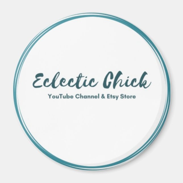 Imán Logo de Ecléctic Chick en YouTube y Etsy Store (Frente)