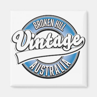 Imán Logo de estilo vintage de Broken Hill australia.
