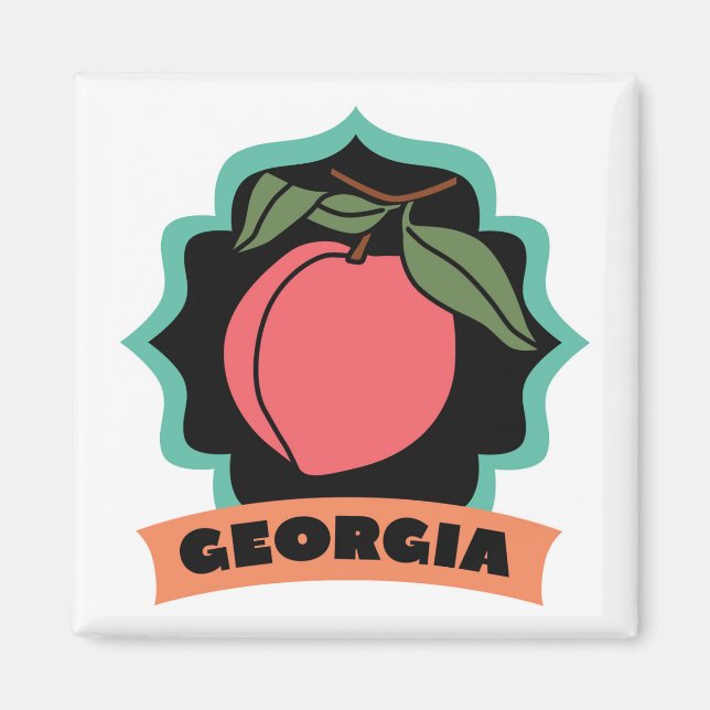 Imán Logo de Georgia Peach (Frente)