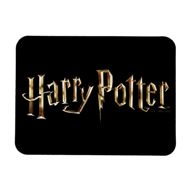 Imán Logo de Gold Harry Potter (Horizontal)
