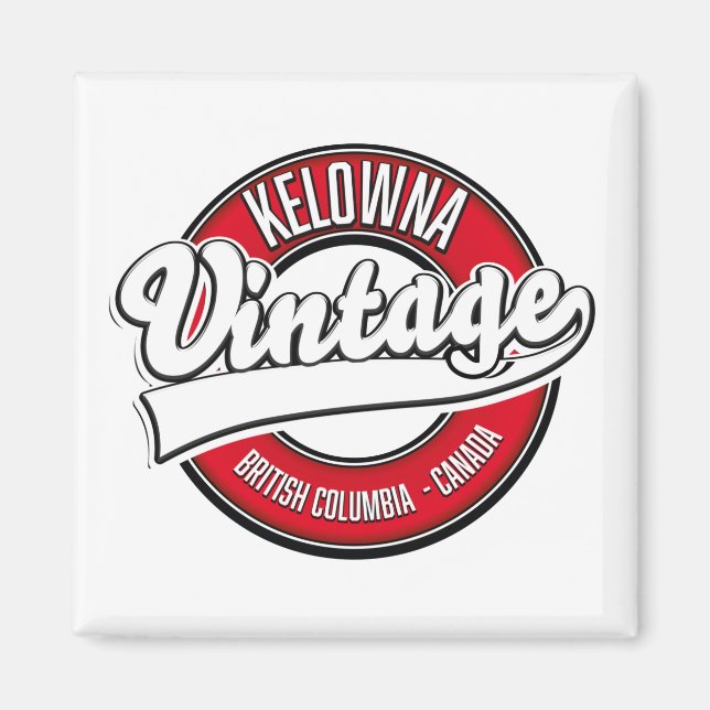 Imán Logo de Kelowna British Columbia Canada (Frente)
