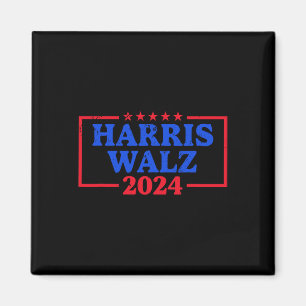 Imán Logo de la campaña Harris Walz 2024 Eslogan demócr