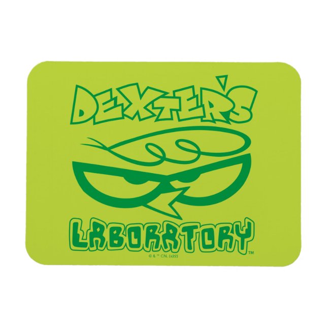 Imán Logo de la cara de laboratorio de Dexter (Horizontal)