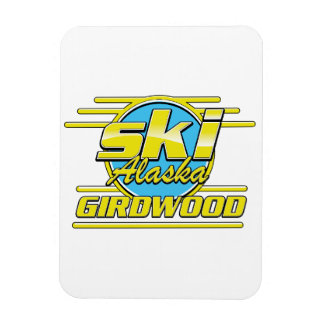 Imán Logo de la estación de esquí de Girdwood Alaska 80