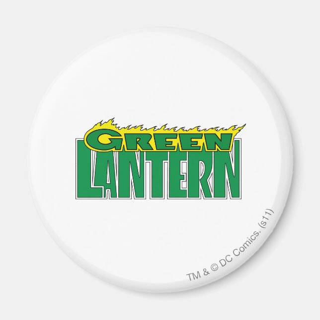 Imán Logo de la Linterna Verde - Flamas amarillas (Frente)