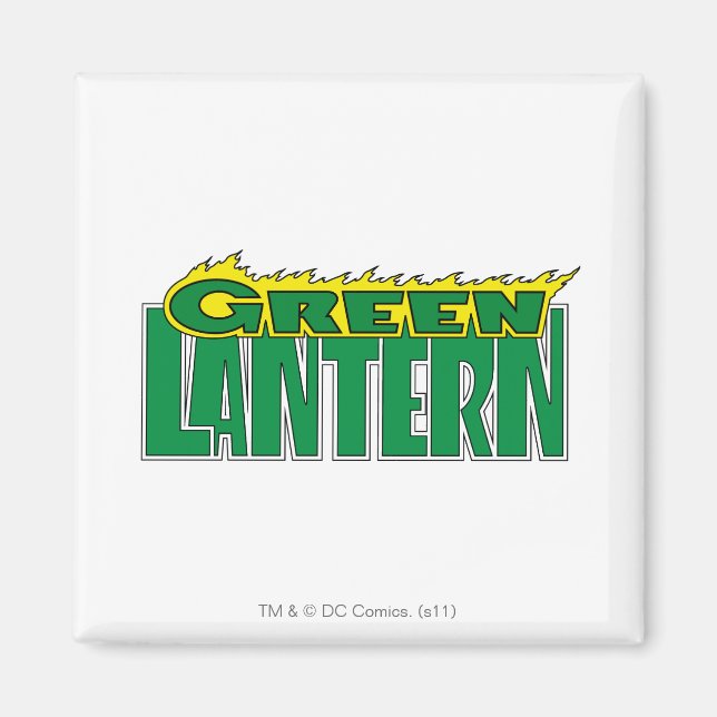 Imán Logo de la Linterna Verde - Flamas amarillas (Frente)